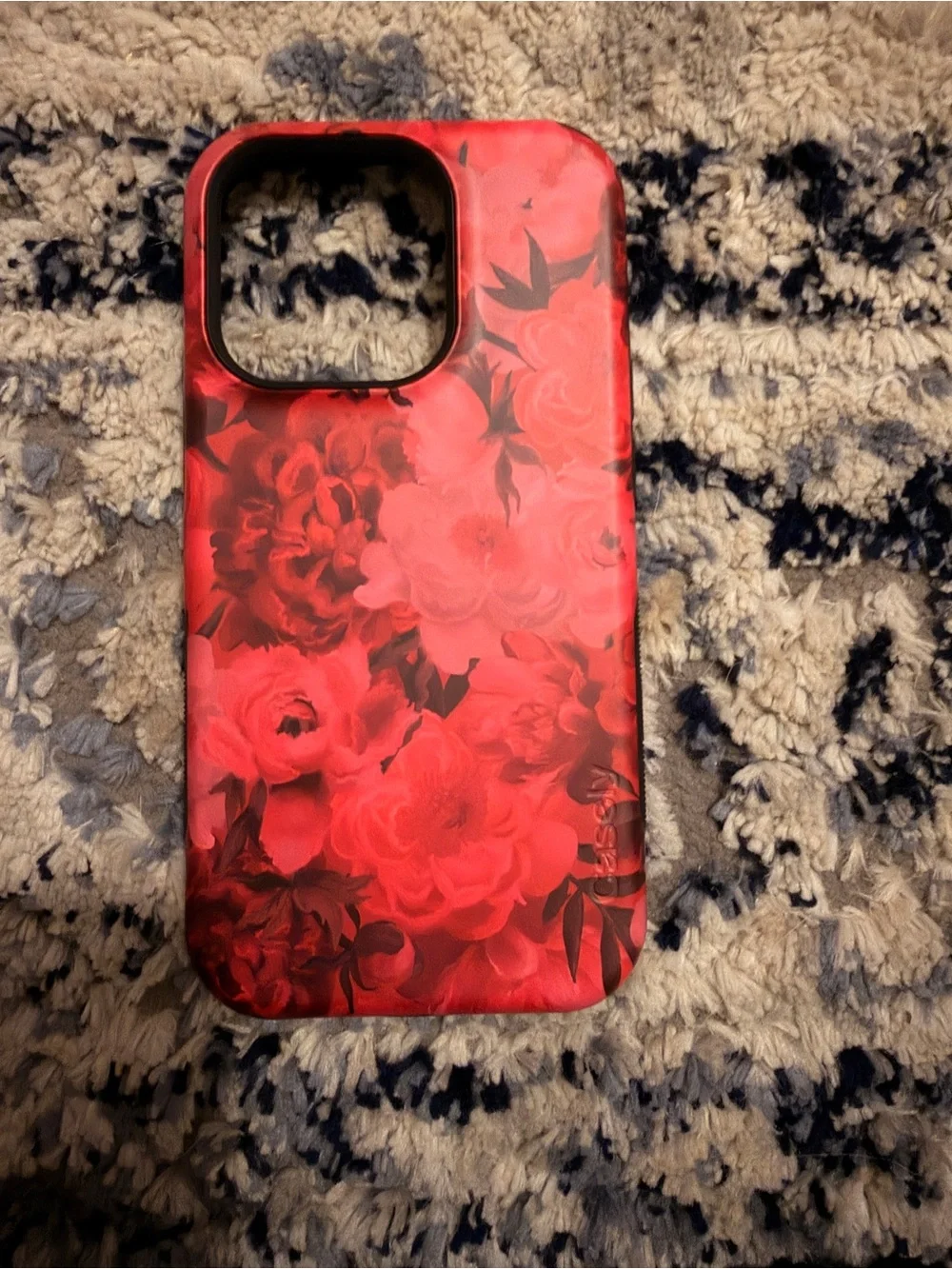 Casket- Floral Protective Phone Case in Red